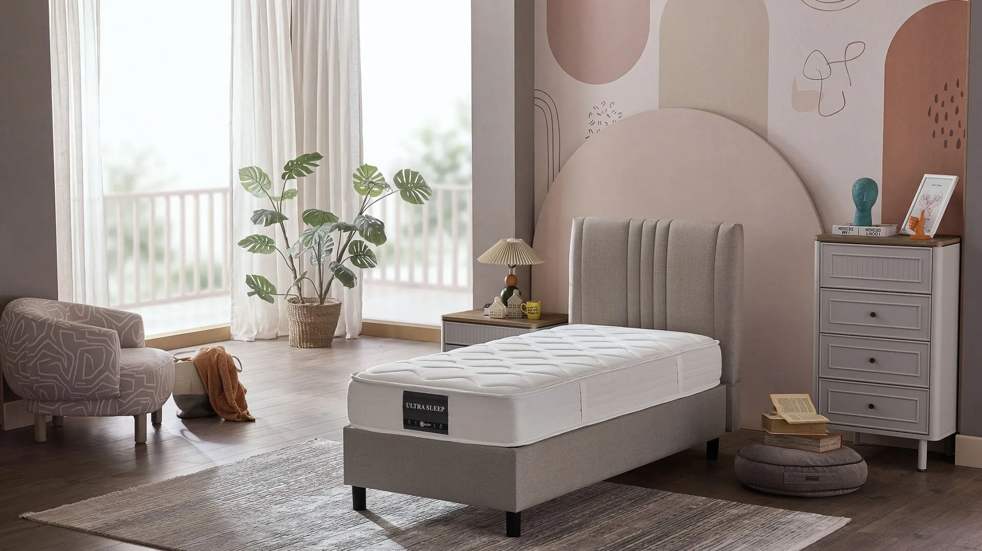 Bellona Ultra Sleep Baza Başlık Yatak Seti 90x190