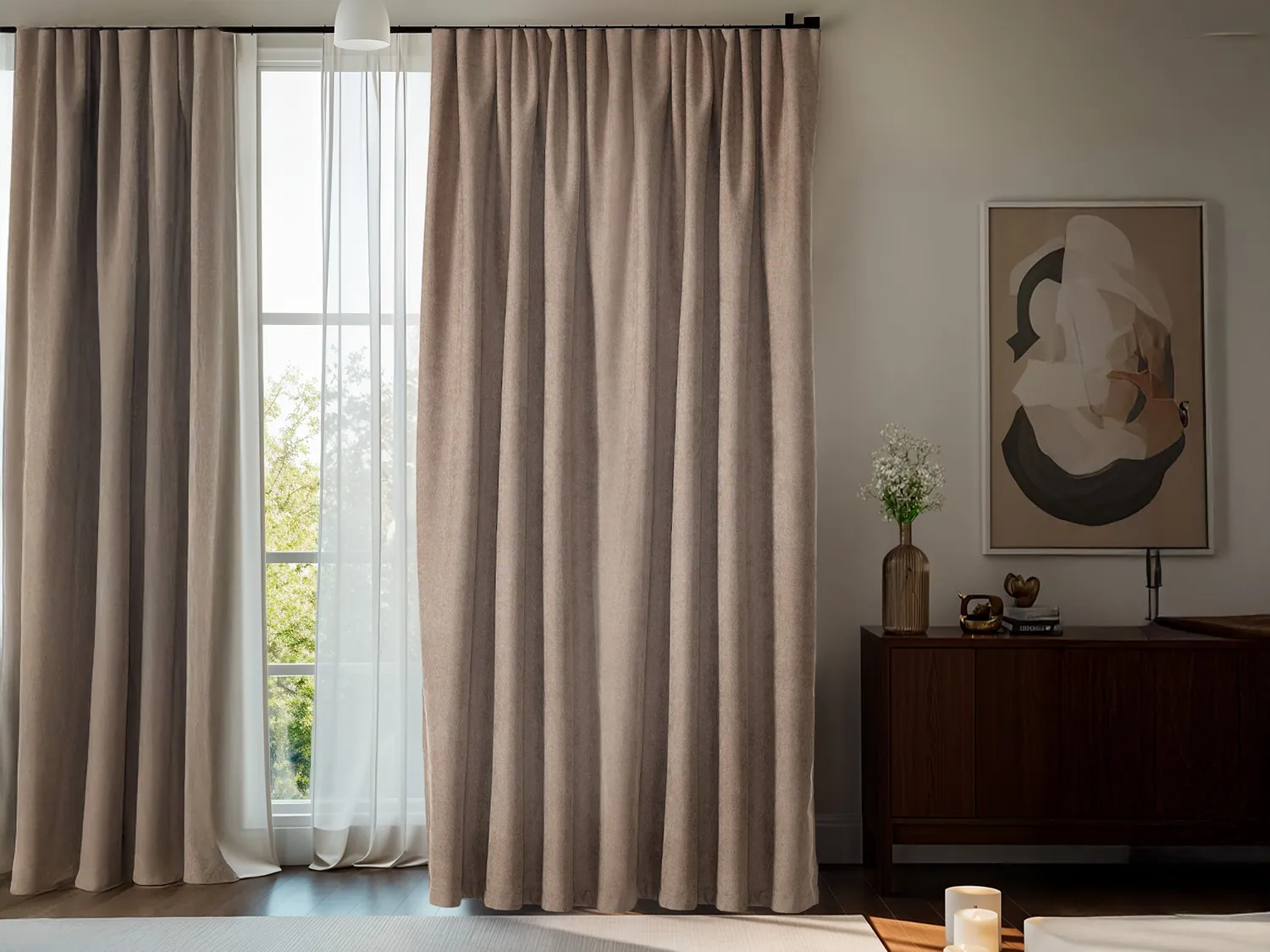 Doqu Home Araz Blackout Perde 140 x 270 cm - Kum Beji