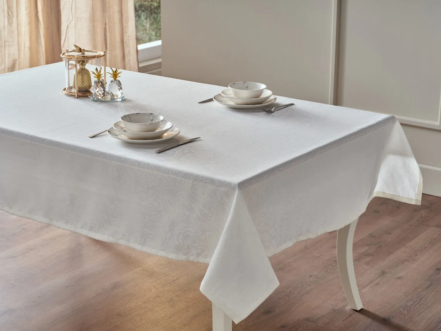 Doqu Home Glory Masa Örtüsü Krem