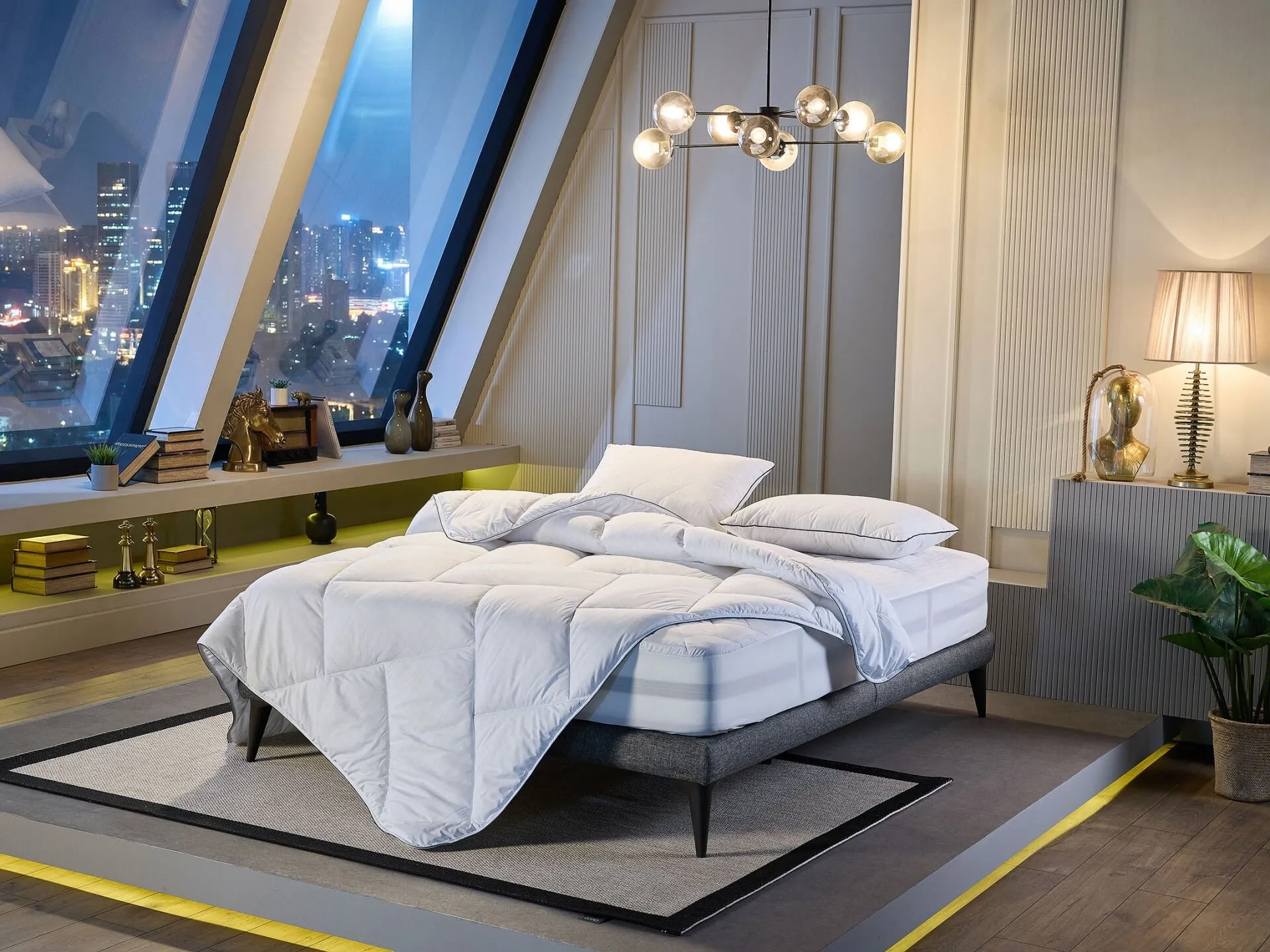 Doqu Home Stress Free Comfort Set Çift Kişilik - Beyaz